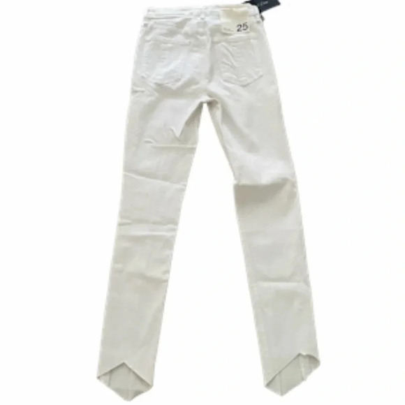 RAG & BONE Stretch Slimming Skinny White High Rise Ankle Jeans Size 25 NWT - Picture 3 of 15